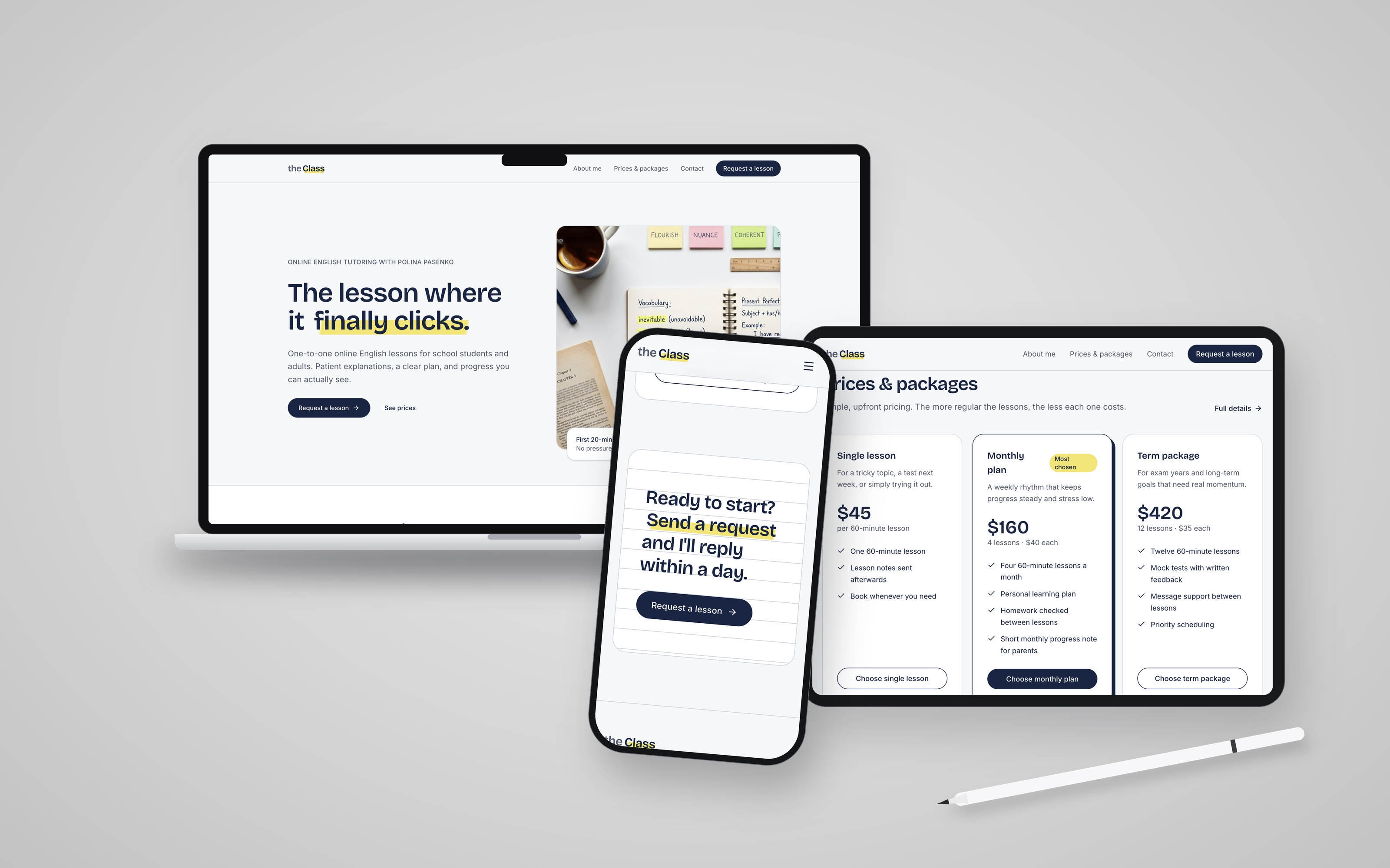 theClass — A warm, simple place to learn English with Polina.